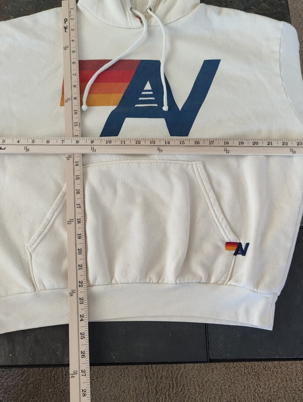 Aviator Nation S Oversized Logo Pullover Relaxed Hoodie Unisex - Picture 9 of 10